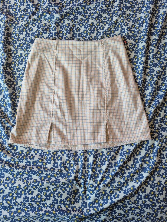 Urban Outfitters Dresses & Skirts - Urban Outfitters Pastel Yellow and Light Blue Plaid Mini Skirt